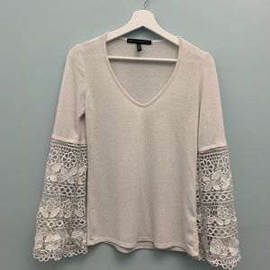 White House Black Market White/Cream Shirt